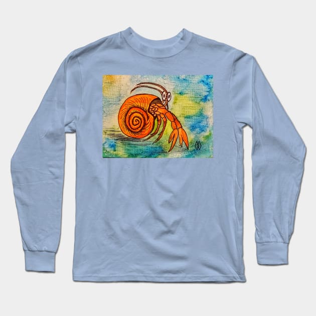 Hermit Crab Shuffle Long Sleeve T-Shirt by Matt Starr Fine Art